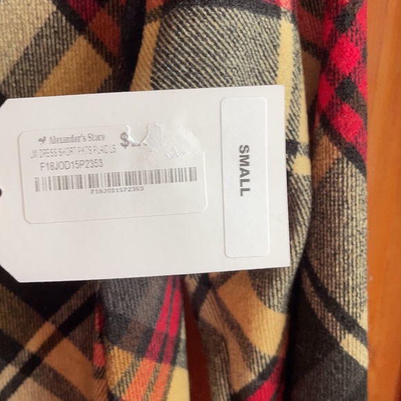 NWT JODIFL dark plaid dress small - Picture 2 of 5